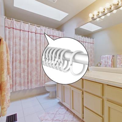 China Plastic C Shape Shower Curtain Rings Set Of 12 Plastic Curtain Hook Shower Hang Shower Curtains for sale