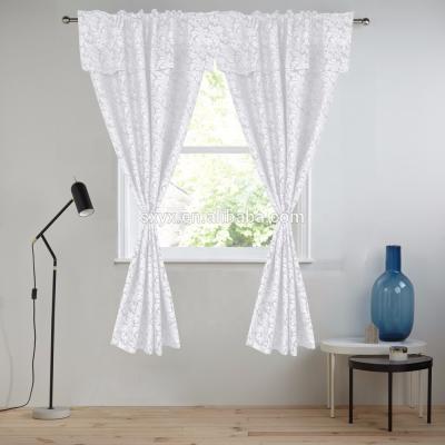 China Blackout Polyester Jacquard Window Curtain With Drapery Rod Pocket Curtain Custom Brand Curtain for sale