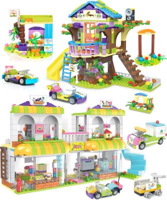 China Bricks Toy Exercise N Toy Creative Construction Play Set Construction Toy Building Toy Treehouse Supermarket Kids Best Study Role Play Toy Gift for sale