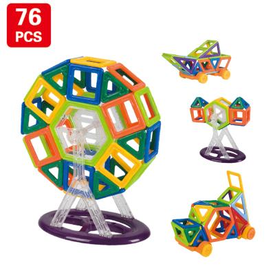 China Kids Learing Toys Toys Mini Magnetic Blocks, 76 Pcs Magnetic Building Blocks, Toys Magnet Kids Learing Tiles for sale