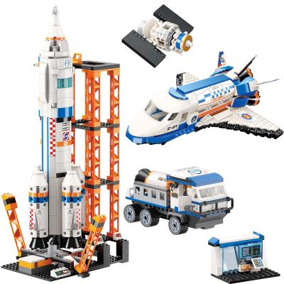 China 1091PCS STEM City Space Mars Shuttle Role Play Rocket Exploration And Launch Control Model Toy Building Block Kit For Children Gift for sale