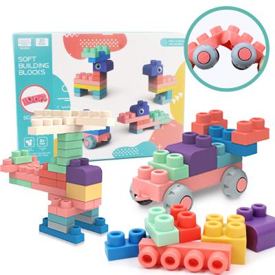 China Soft Toy Construction Toy 20PCS Building Bricks Learner Toy For Kids Educational Gift for sale