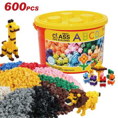 China 600PCS ABS Plastic Gear Lock Building Block PuzzlesToys BEND Educational Toys Solid Gear Set Preschool Gifts For Boys Girl for sale