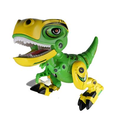 China Toy 2019 new Mini Cartoon Toy Alloy Metal Tryannosaurus Rex Dinosaur With Glow Eyes and sound action Toy Figures Model cartoon howl for sale