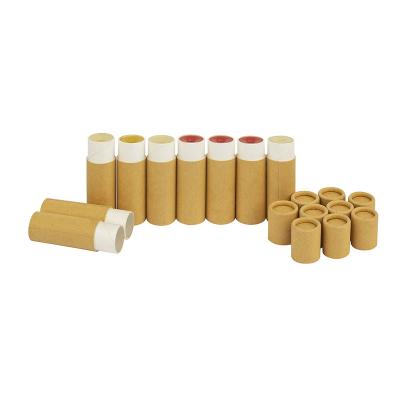 China Biodegradable Biodegradable Paper Deodorant Paper Lip Balm Roll Cosmetic Packaging Tube Lift Up Tubes for sale