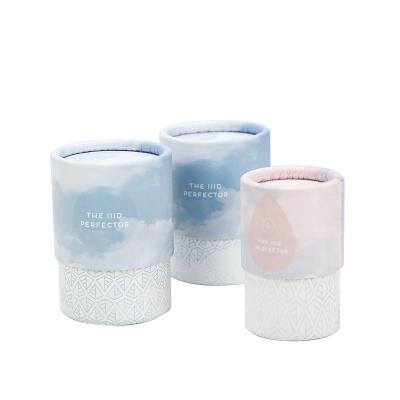 China Flower Biodegradable Paper Tube Packaging Cardboard Customized Colored Rose Round Gift Box Glossy Oval Lid And Raw Paper Tube for sale