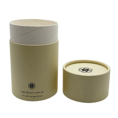 China Custom Eco Friendly Biodegradable Cylinder Round Kraft Paper Coffee Tea Paper Beverage Packaging Cylindrical Tube for sale