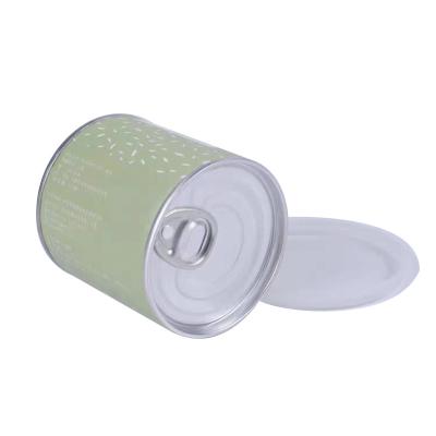 China Biodegradable Wholesale Color Coffee Packaging Cylinder Shape Sealing Pet Can Wrap Tube With Pull Ring Easy Peel Lid for sale