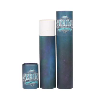 China Biodegradable Recycled Custom Printing Luxury Cardboard Round Tube Box Cylinder Paper Packaging for sale