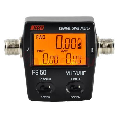 China FWD/Rev Power NISSEl RS-50 Digital SWR & WATT Meter 125-525 MHz For 2 Way Radio Compact Tester for sale