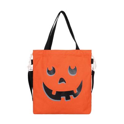 China Lady Witch Ghost Pumpkin Gift Bagcanva Halloween Party Cartoon Gift Candy Bags With Handle Gifts Boxes Event Wrapping Supplies for sale