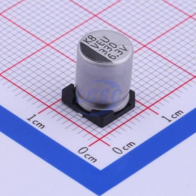 China VEU331M0JTR-0810 standard 10mm 8mm 330uF 120% 6.3V 3000hours 105 -45 ~+105 SMD, 8x10mm aluminum electrolytic capacitors for sale