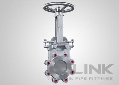 China Stainless Steel Knife Gate Valve Lugged , SS Yoke , Self Cleaning Mechanism for sale