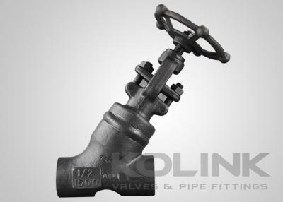 China Forged Steel Y Globe Valve Oblique Stop Valve Regular Port Socket Welded for sale