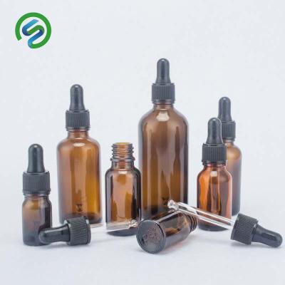 China New Personal Care Essential Oil Glass Bottle With Dropper 20ml Drip Tube Glass Bottle Brown Color Fast Shipping for sale