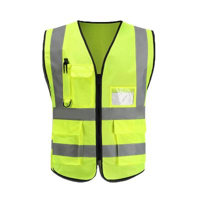 China Wholesale Reflective Roadway Safety Clothing Work Safety Workplace Multi-pocket Reflective Vest for sale