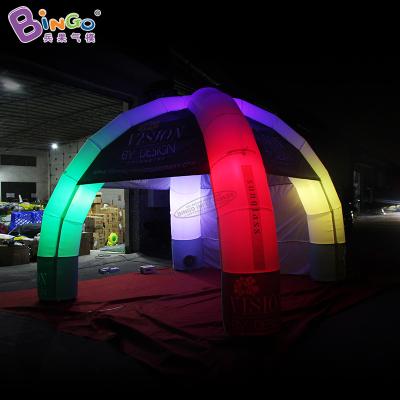 China Hot Selling 5x5 Meters Event LED Lighting Four Legs Inflatable Spider Tent For Advertising for sale