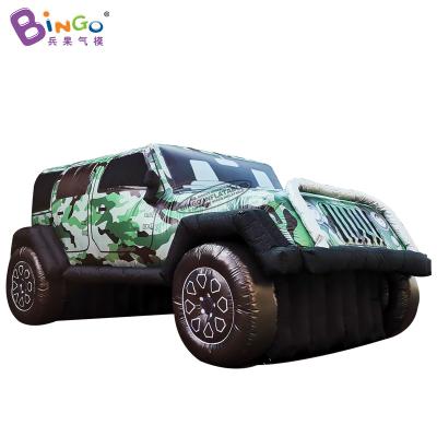 China Event Customized 4.8x2.5x2 Meters Inflatable Military Jeep Balloon Toy For Event Decoration for sale