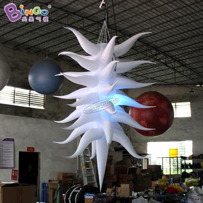 China Event New Arrival Balloon Mace Patterns Inflatable Hanging Light With Led Lights For Sale for sale