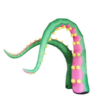 China Event hot sale inflatable octopus tentacle/inflated squid tube tentacle for building decoration for sale