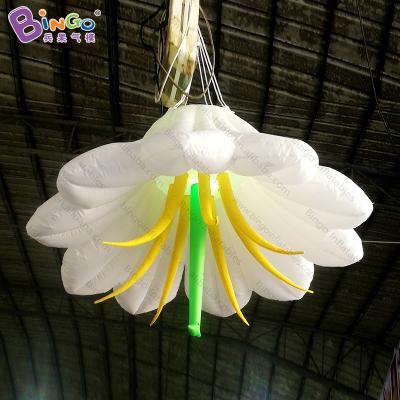 China 1.5m Giant Inflatable Flower Decoration Inflatable Lily Oxford Cloth / LED White Lily Inflatable Led Flower for sale