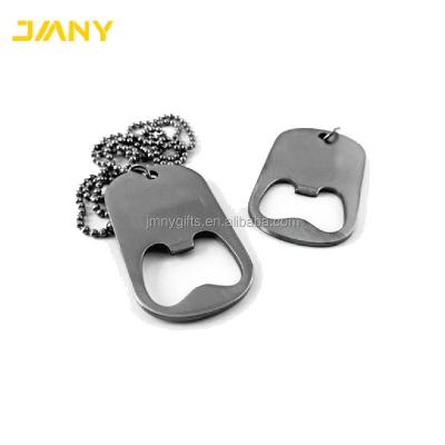 China China Customized Hand Stamped Stainless Steel Bottle Opener Key Chain Dog Tag for sale