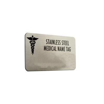 China China Hand Stamp Engraved Custom Name Word Making Small Stamped Stainless Steel Metal Wholesale Medical Tags for sale