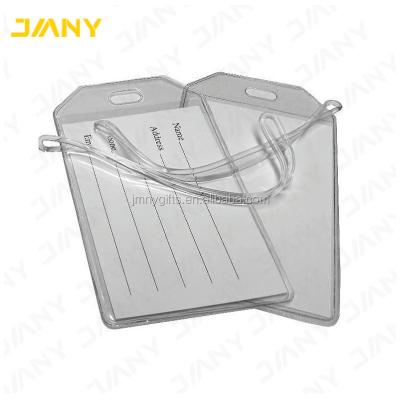 China Wholesale Cheap Clear Metal Vinyl Plastic Luggage Tags for sale