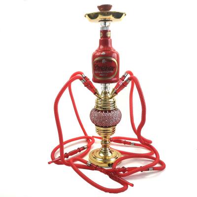 China Handmade Luxury Modern Arabic Shisha 4 Hose Copper Hookah for sale