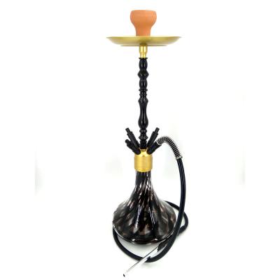 China Hot Selling Aluminum Alloy Mini Shisha Glass Modern 4 Pipes Hookah Glass for sale