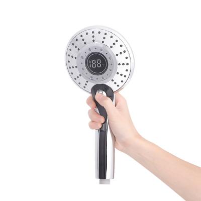 China Wholesale Free Led Shower Head Temperature Screen 3 Spray Hand Shower Head New for sale