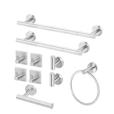 China Sustainable High Quality 304 Stainless Steel Wall Mounted Bathroom Set Accessories Bath Hardware Sets for sale