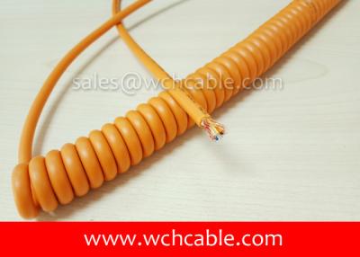 China UL Spring Cable, AWM Style UL20237 26AWG 4C VW-1 125°C 300V, TPE / TPE for sale