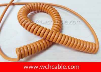 China UL Spiral Cable, AWM Style UL21916 16AWG 2C FT2 125°C 300V, TPE / TPE for sale