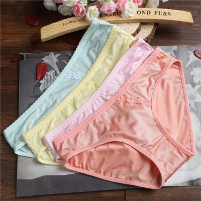 China Sexy mature Japanese girls triangular waist lace panties briefs panties wholesale optional multicolor antibacterial stockings for sale