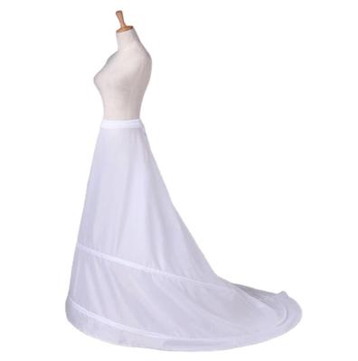 China Boneless Skirt Bride's Wedding Dress Skirt ACTIVATE 2 Hoops Crinoline Petticoats Long Section No Tulle Performance Dress Tow Petticoat for sale