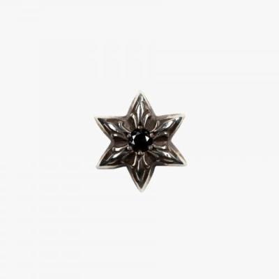 China Trendy Street Hip Hop Hexagram Star Combination Diamond Cross Stud Earrings Classic Black Gold and Silver Jewelry for sale