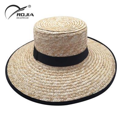 China 100% 100% Custom Handmade Straw Hat Surfing Panama Straw White Hats for sale