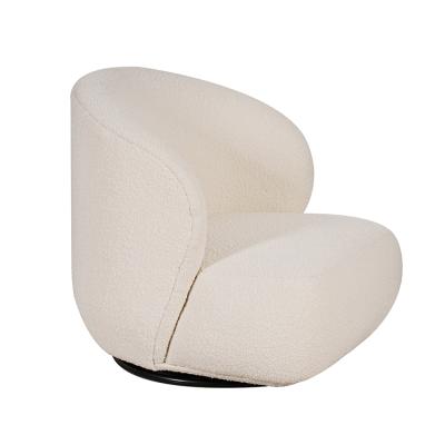 China Modern Lazy Seat Round One Swivel Sofas Living Room Fabric Swivel Single Chair Rotating Sofa for sale