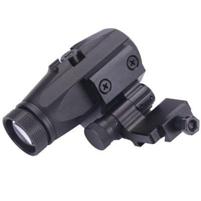 China Turnable Red Dot Magnifier 3x Magnifier Sight Scope With Flip To Side Holographic Red Dot Sight Base for sale