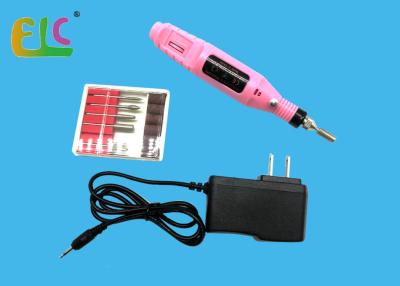 China Electric Nail Drills Manicure Drill machine  with 6 Drill Bits Pink Color Pen Shape 3000~20000RPM for sale