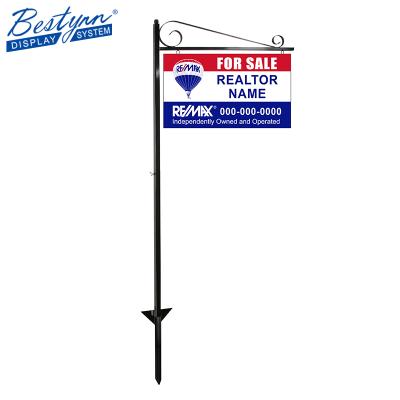 China Outdoor Real Estate Sign Real Estate Agent Lawn Sign Post Yard Sign Poster Stand Real Estate Sidewalk Sign for sale