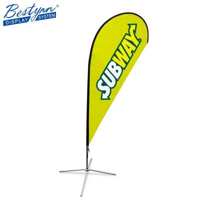 China Custom Real Estate Sign Teardrop Flag Advertising Banners Stand Up Outdoor Promotional Beach Flag for sale