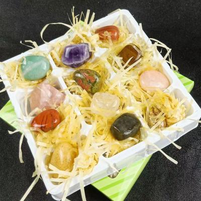 China Dong Hai for the sample! 2021 Natural Polished Healing Palm Stones Crystals Tumbled Different Materials Dreamy Gravel Amethyst With Box for sale