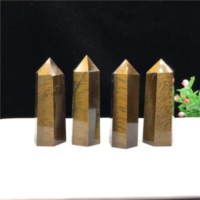 China Dong Hai for the sample! for the sample! 2021 Natural Healing Quartz Tiger Eye Tower Point Yellow Crystal Towers for sale