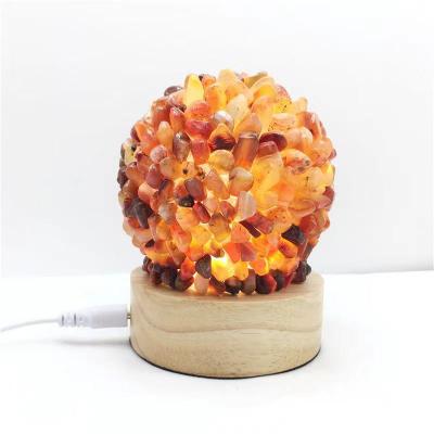 China Dong Hai for the sample! 2021 Natural Gravel Crystal Night Light Bedroom Hotel Table Lamp USB Filling for sale