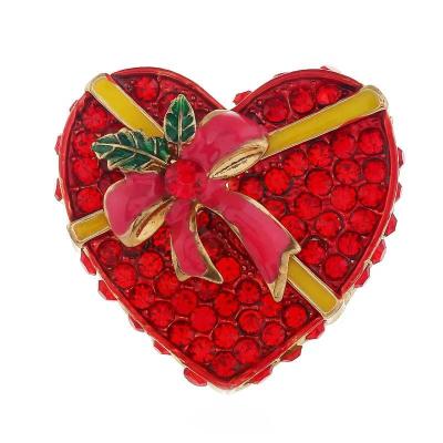 China China Wholesale Custom Christmas Corsage Rhinestone Clothing Brooch Christmas Ornaments for sale