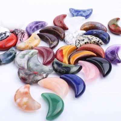 China Dong Hai Discount Sale 2021 Wholesale Volume Tumbled Natural Cut Healing Stones For Moon Shaped Crystals Used To Crystal Decoration for sale