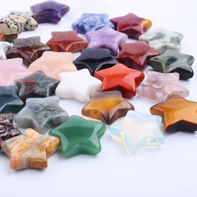 China Wholesale Dong Hai tumbled natural cut healing stones for star pentagon shaped crystals used at crystal palm stone decoration for sale