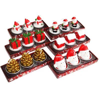 China Wholesale Beautiful Christmas Craft Gifts Candles Painted Decoration Christmas Gifts for sale